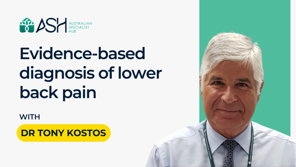 Evidence-based diagnosis of lower back pain.