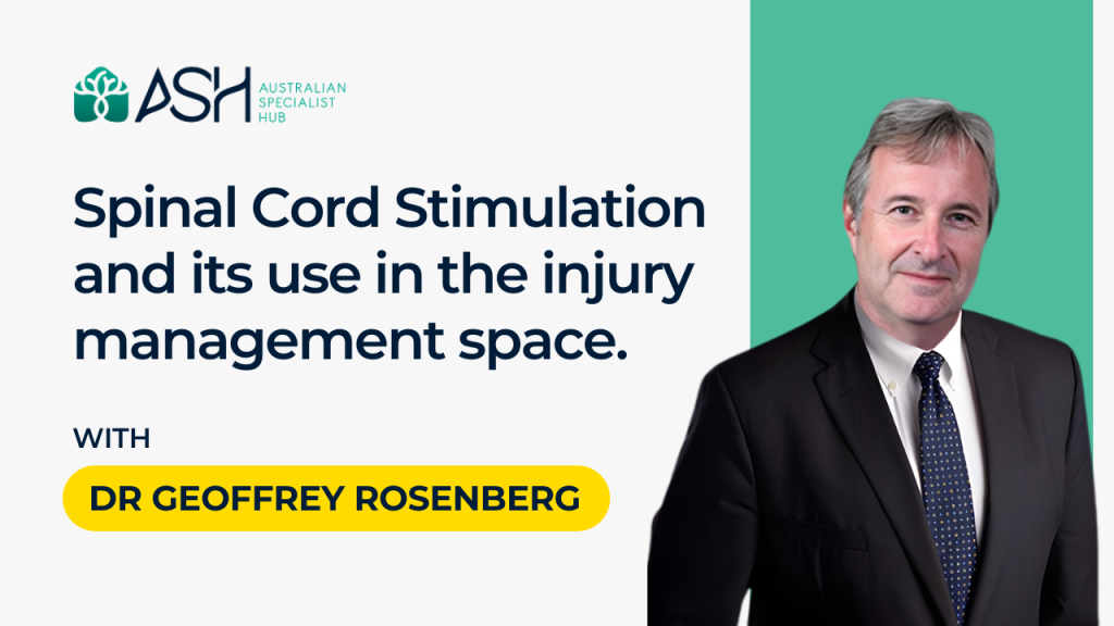 Spinal Cord Stimulation and its use in the injury management space.