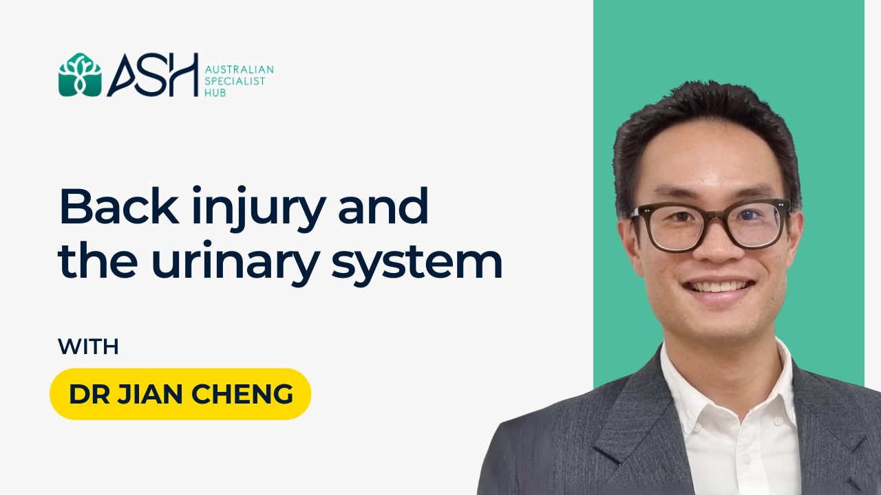 Back injury and the urinary system